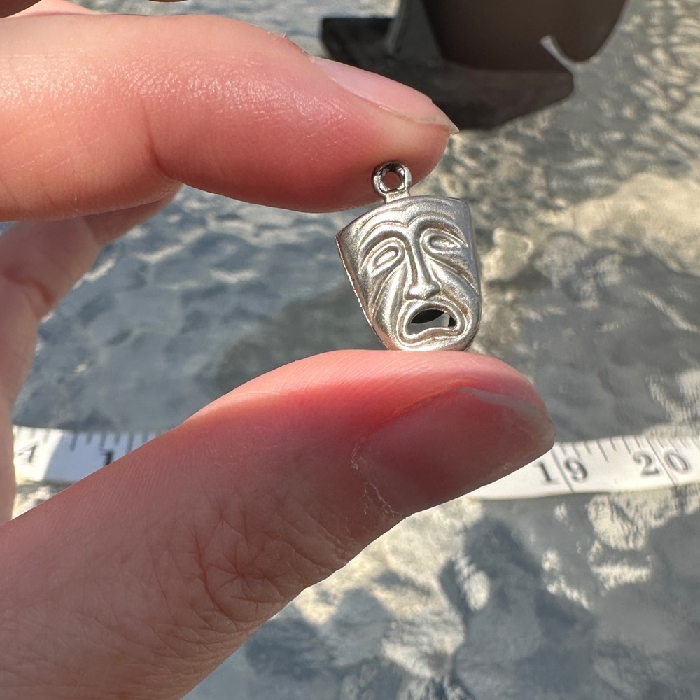 Sterling Silver Vintage Theater Masks Charm